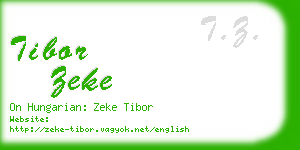 tibor zeke business card